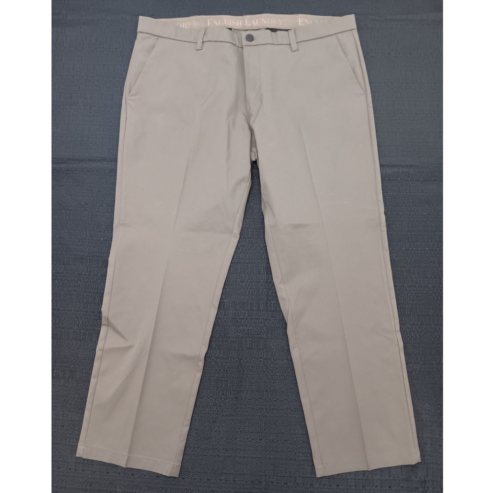 English Laundry Mens Khaki Flat Front Chino Pants 40x29 1719575 Business Casual